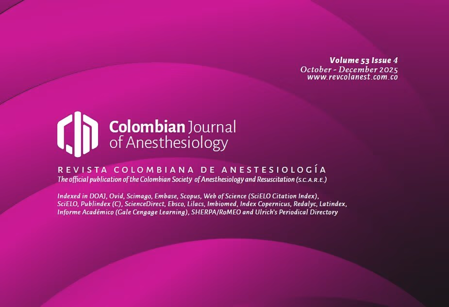 La Colombian Journal of Anesthesiology presenta su más reciente número ¡Léelo ahora!