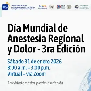 3er Día Mundial de Anestesia Regional y Dolor - S.C.A.R.E - LASRA - ESRA