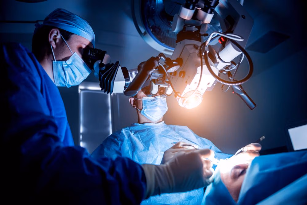 A,Team,Of,Surgeons,Performing,Brain,Surgery,To,Remove,A