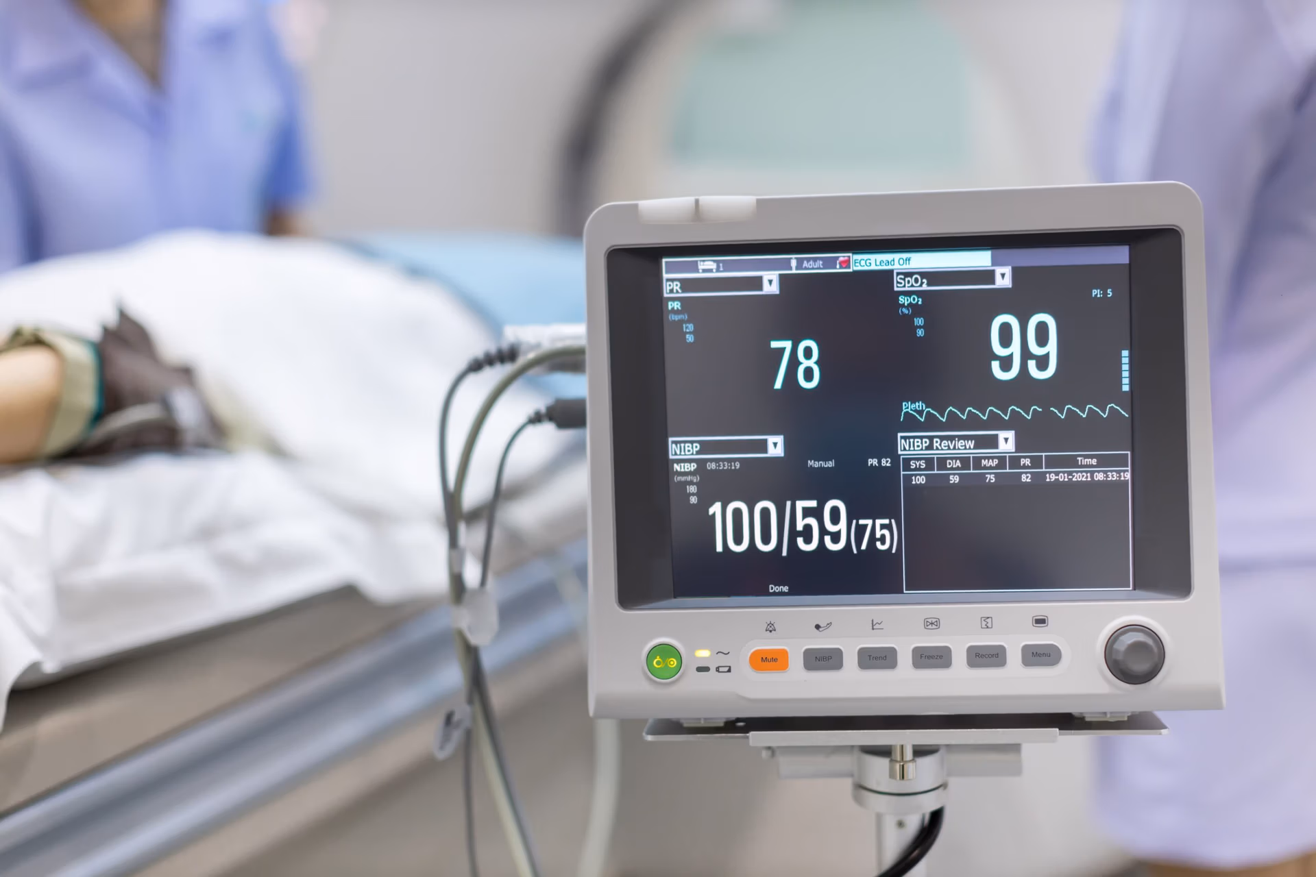 Electrocardiogram,In,Hospital,Ct,Scan,Room.,Heart,Rate,Monitor,In