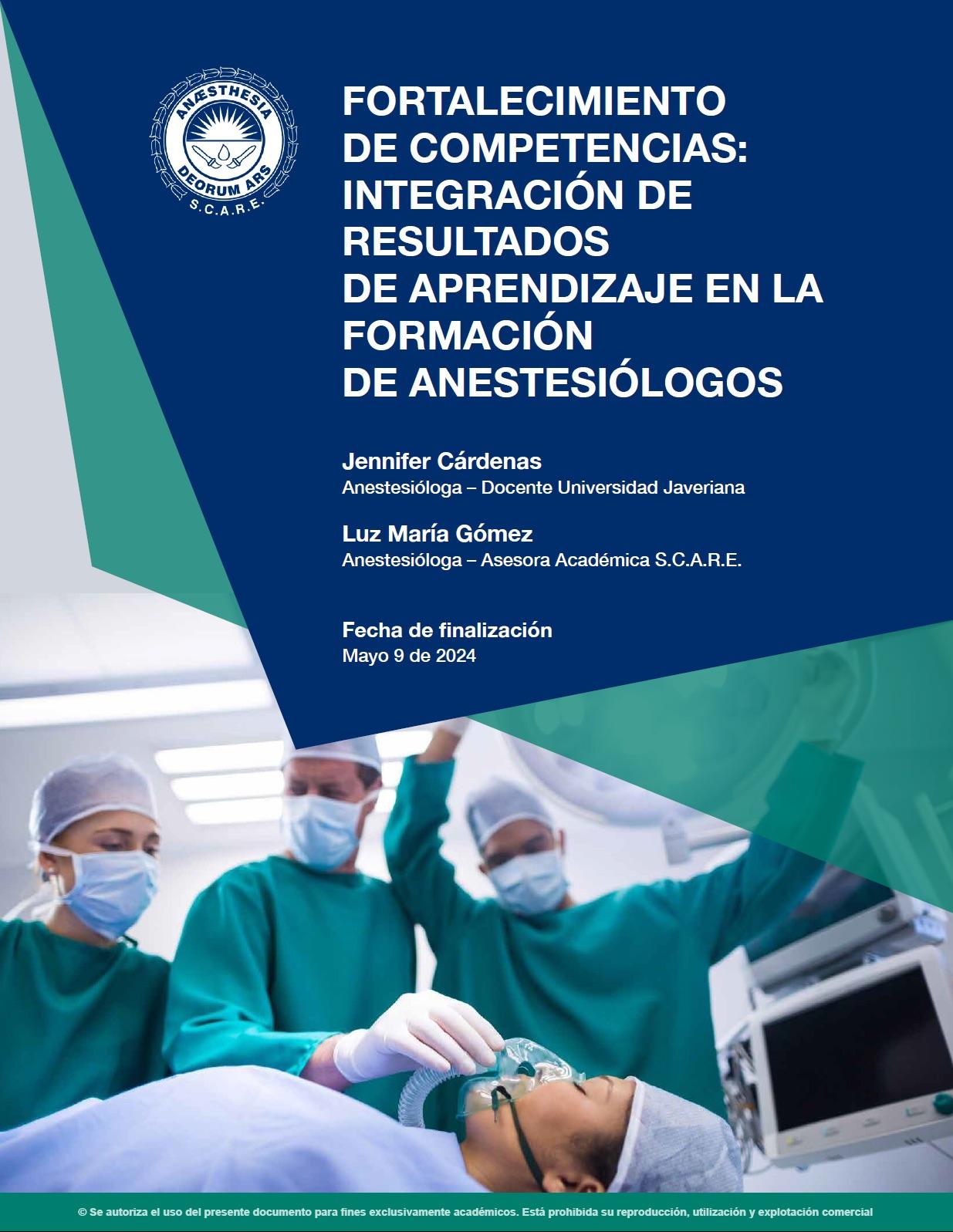 Fortalecimiento de competencias: integración de resultados de aprendizaje en la formación de anestesiólogos