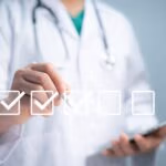 Check,List,Concept.medical,Worker,With,Online,Checklist,Survey,,Filling,Out